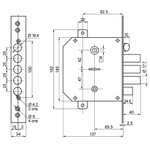 Замок врезной Border, ЗВ9-6 ЛК.ТЗ/15 (КСП-109), 77405, без ручки, сувальдный