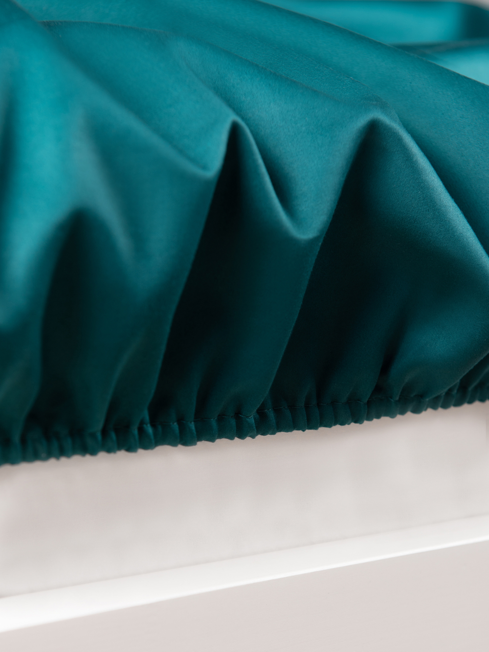 UTOPIA Простыня натяжная, сатин изумрудный