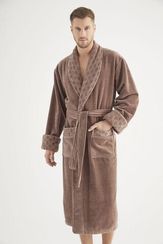 Халат мужской махровый 1380 бежевый Nusa Турция