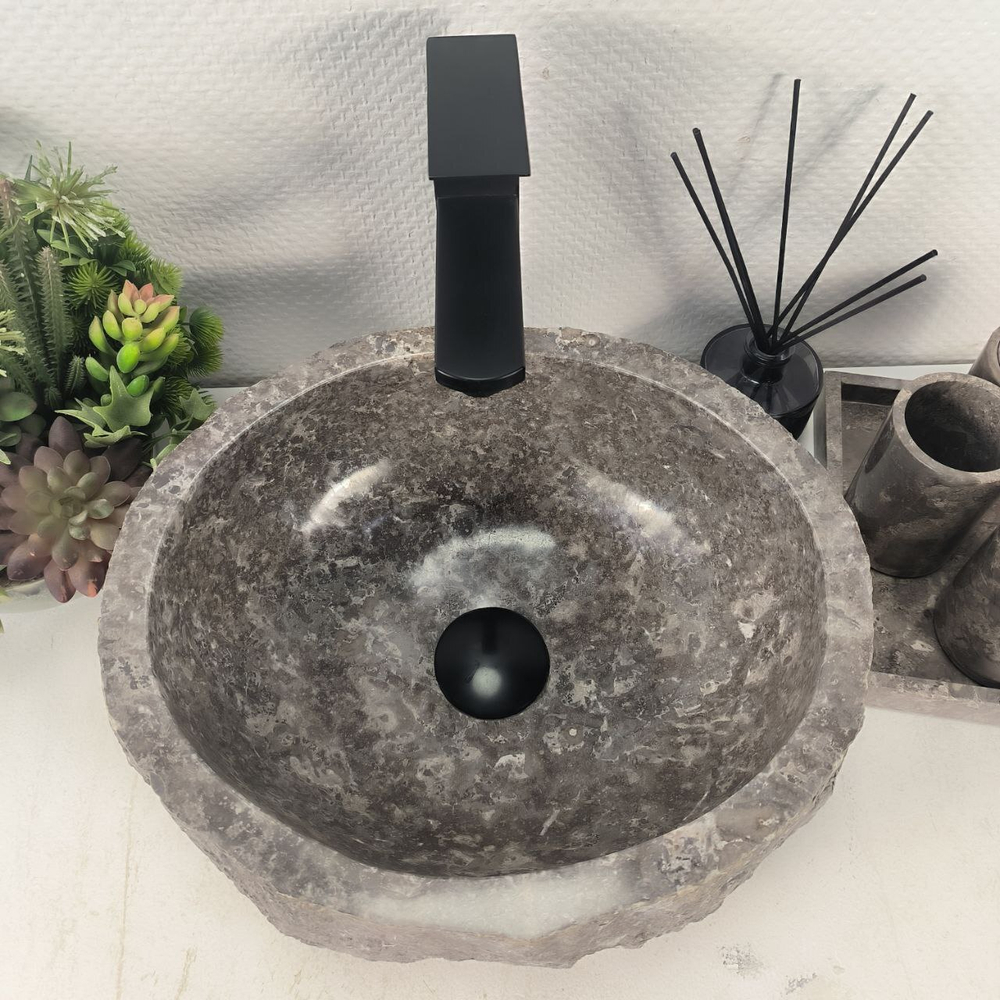 Раковина из мрамора Erozy Grey EM-64638 37*32*16 0191