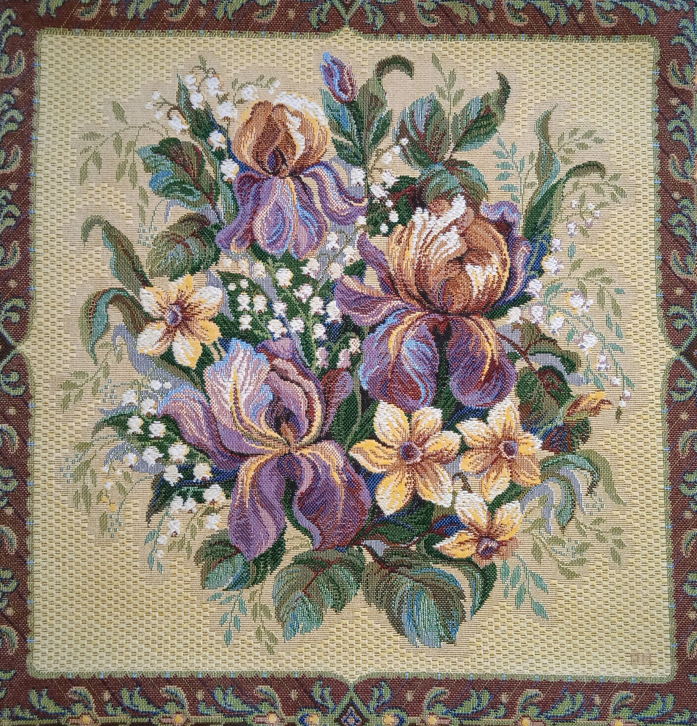 Декоративный гобеленовый чехол Весенний букет 47х47