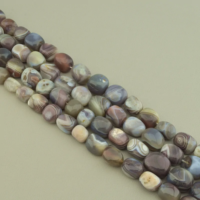 Нитка Агат 40 см. (Без замка) - Разноцветная