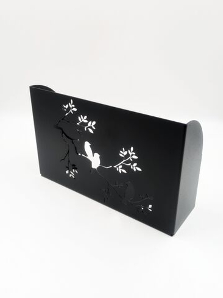 Держатель полка для роутера Птички, цвет черный, 26х16х7см