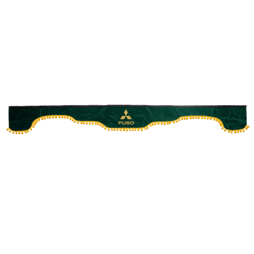 Ламбрекен FUSO (флок, зеленый, желтые шарики) 230см