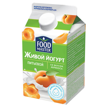 Йогурт Food Master питьевой Абрикос  450 гр