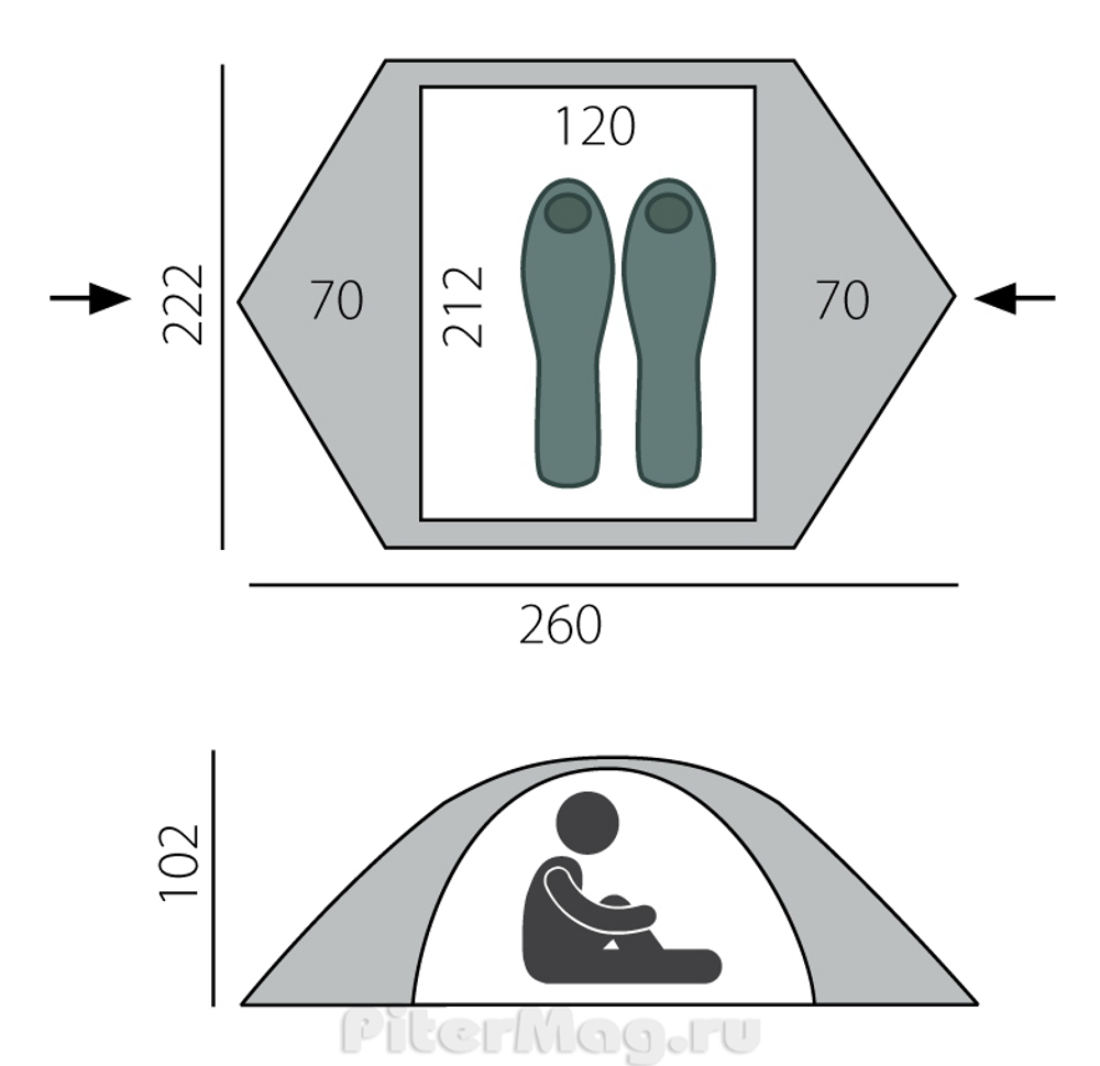 Палатка BTrace Galaxy 2 [T0089]