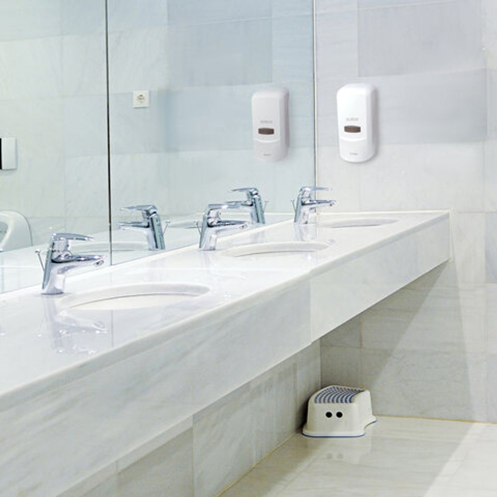 Дозатор для мыла-пены LAIMA PROFESSIONAL CLASSIC, НАЛИВНОЙ, 1 л, белый, ABS-пластик, 606681