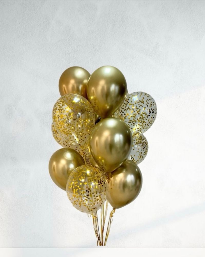 Связка шаров "Золотое сечение" 16 шаров с гелием Связка шаров "Золотое сечение" 16 шаров с гелием
