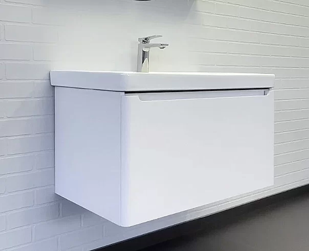 Тумба с раковиной Comforty Арзамас 80-1 00-00017177 белая матовая