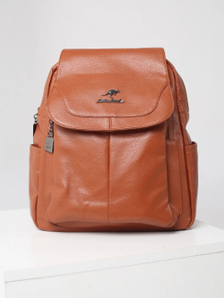 Рюкзак женский кожаный, коричневый