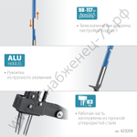 GRINDA CYCLONE-T, длина 980 - 1170 мм, алюминиевый корпус, пластиковая D-образная рукоятка, телескопический удалитель сорняков, PROLine (423203)