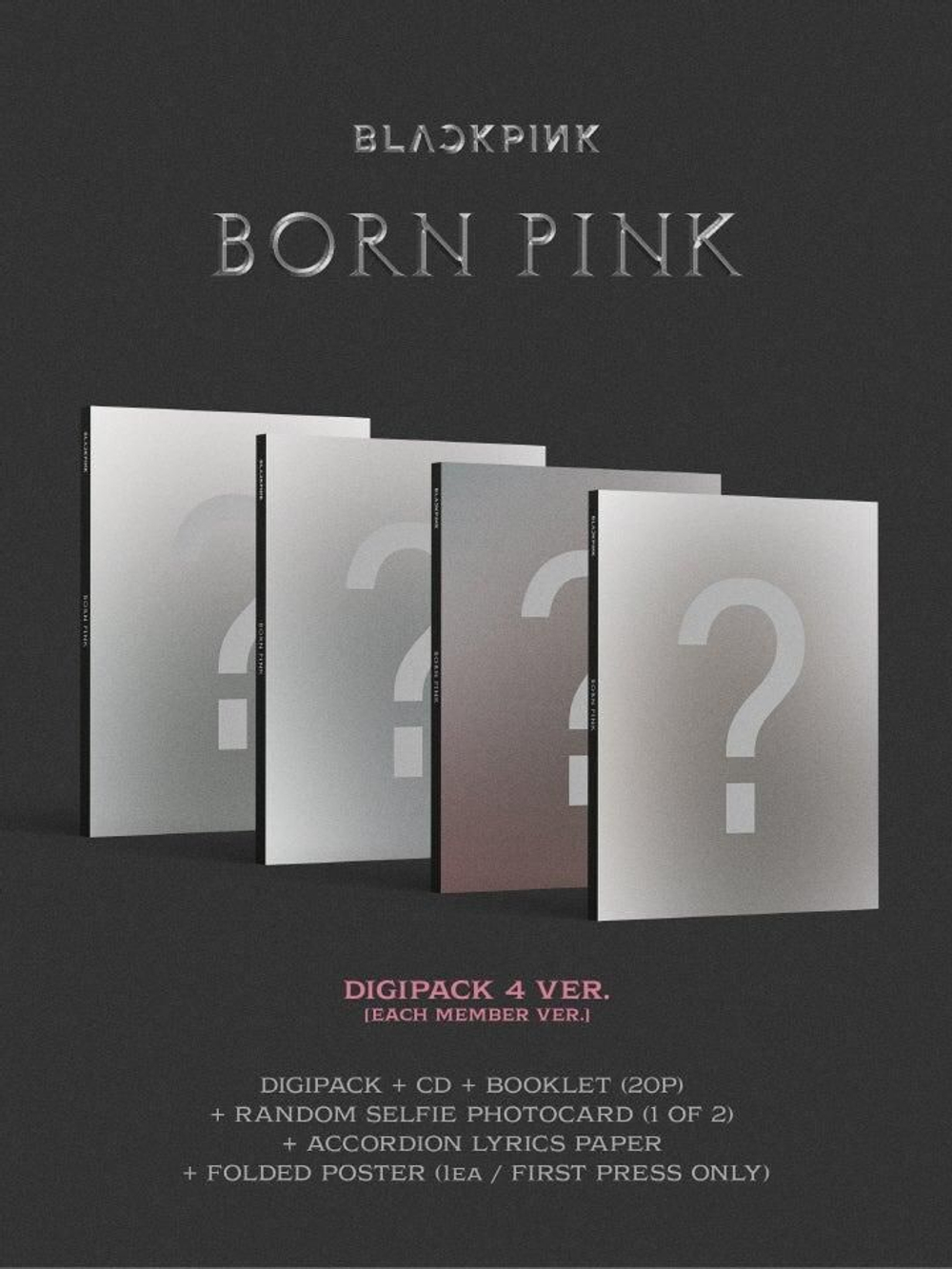 Альбом BLACKPINK - BORN PINK 2nd Album DIGIPACK 4 Version SET