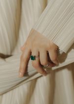 Кольцо Crystal Classic с зеленым агатом
