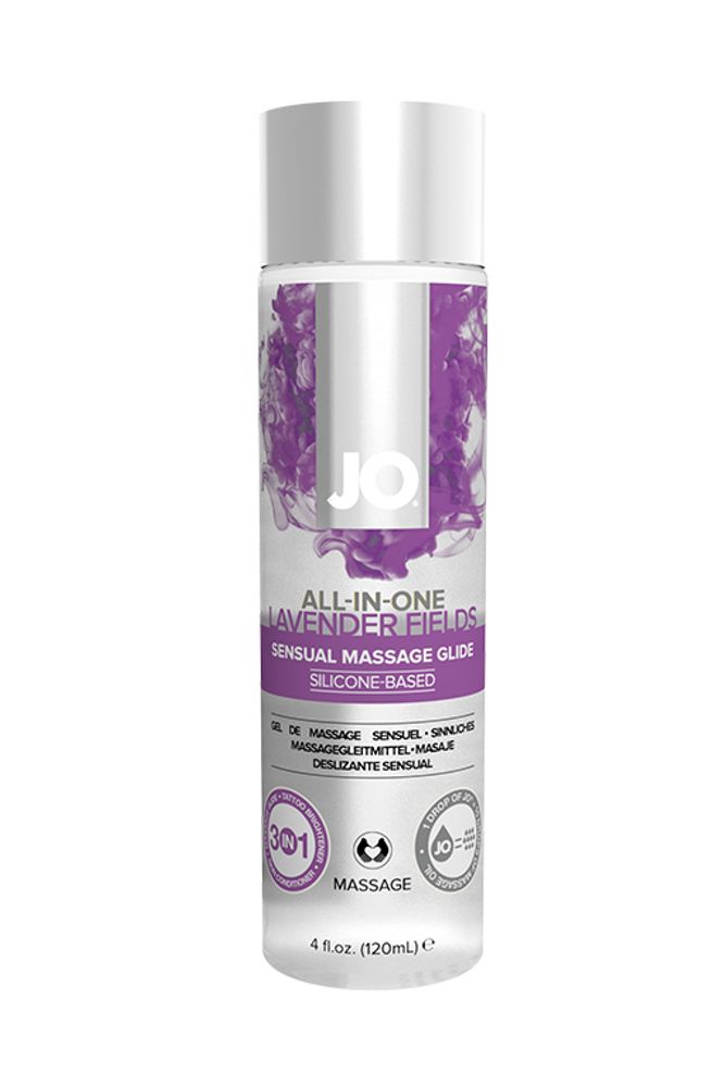 JO All-in-One Massage Glide Lavender Массажный с лавандой, 120 мл