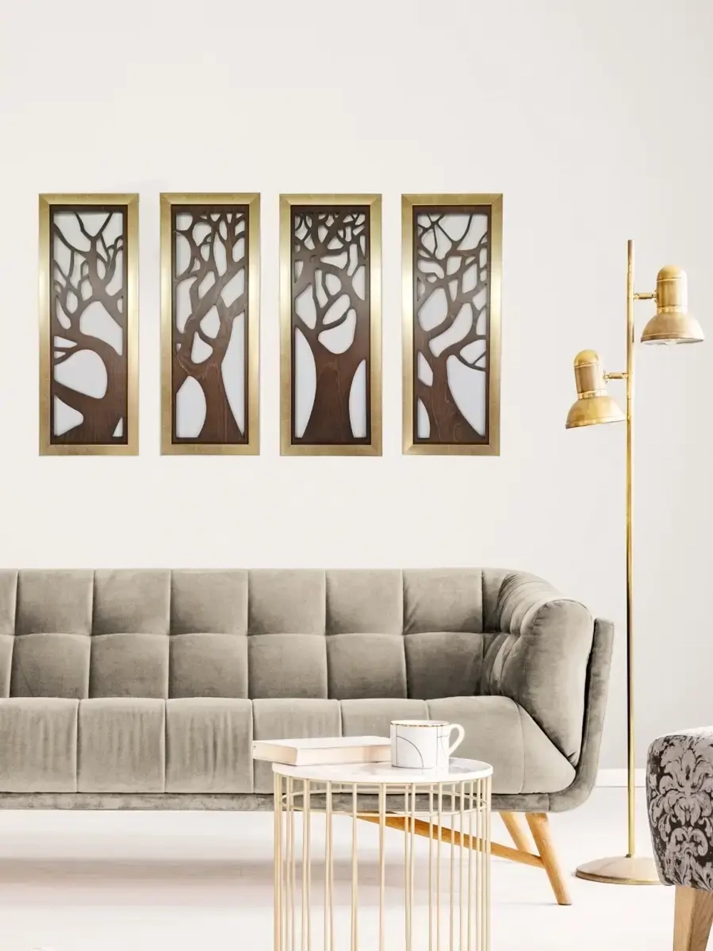 Панно на стену для интерьера 4 шт.