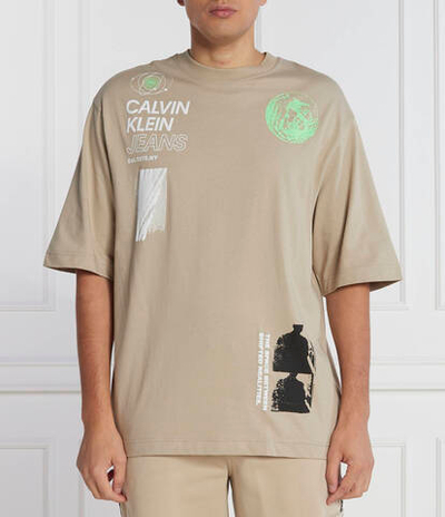 Футболка CALVIN KLEIN JEANS - бежевый(J30J324011)