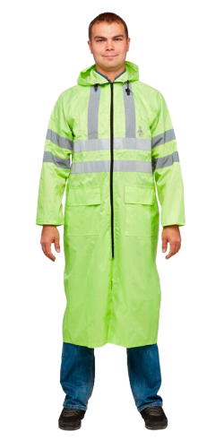 Дождевик сигнальный плащ с СОП лимонный