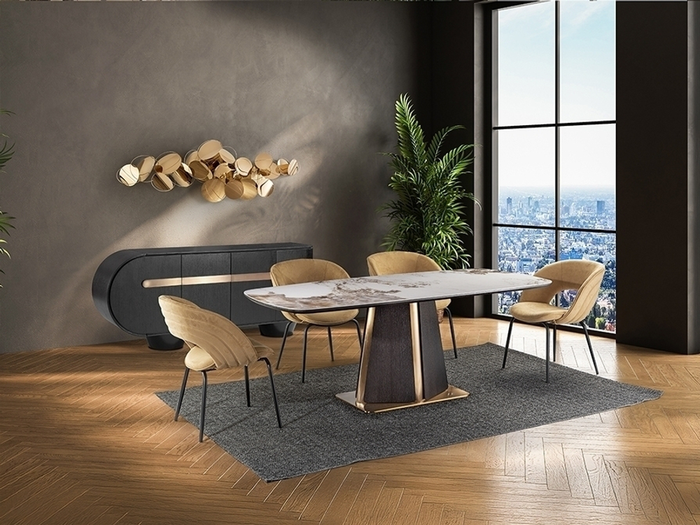 Luca Обеденный стол темный дуб