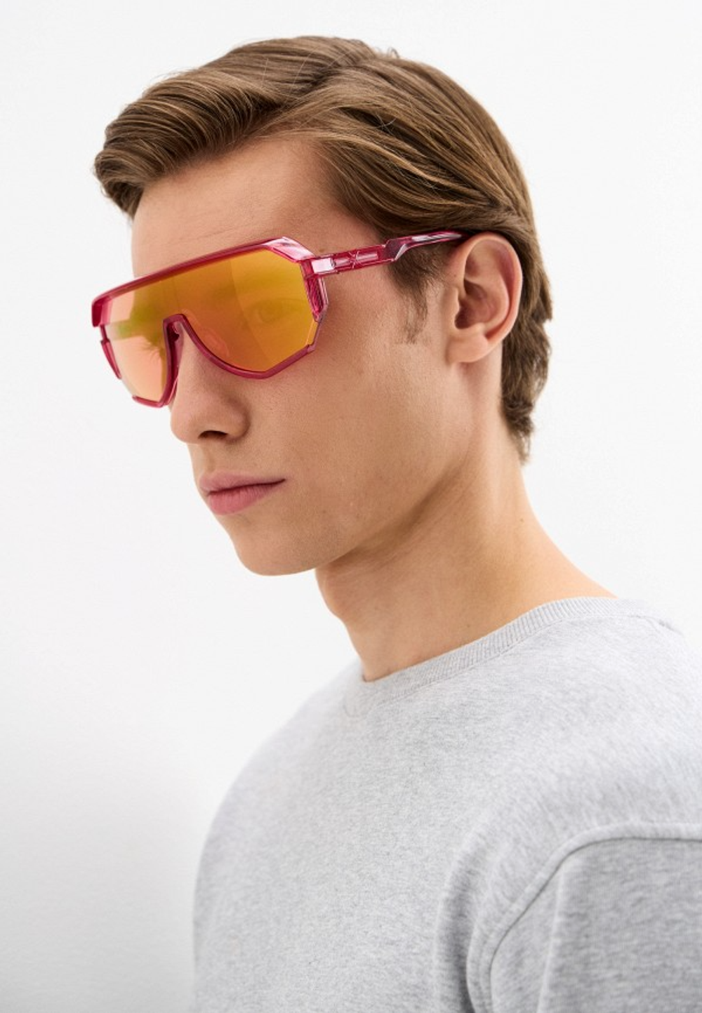Спортивные очки HILX Newblood Shiny Crystal Pink / Pink Lens