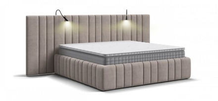 Кровать BOSS INFINITY 180*200 велюр Monolit латте