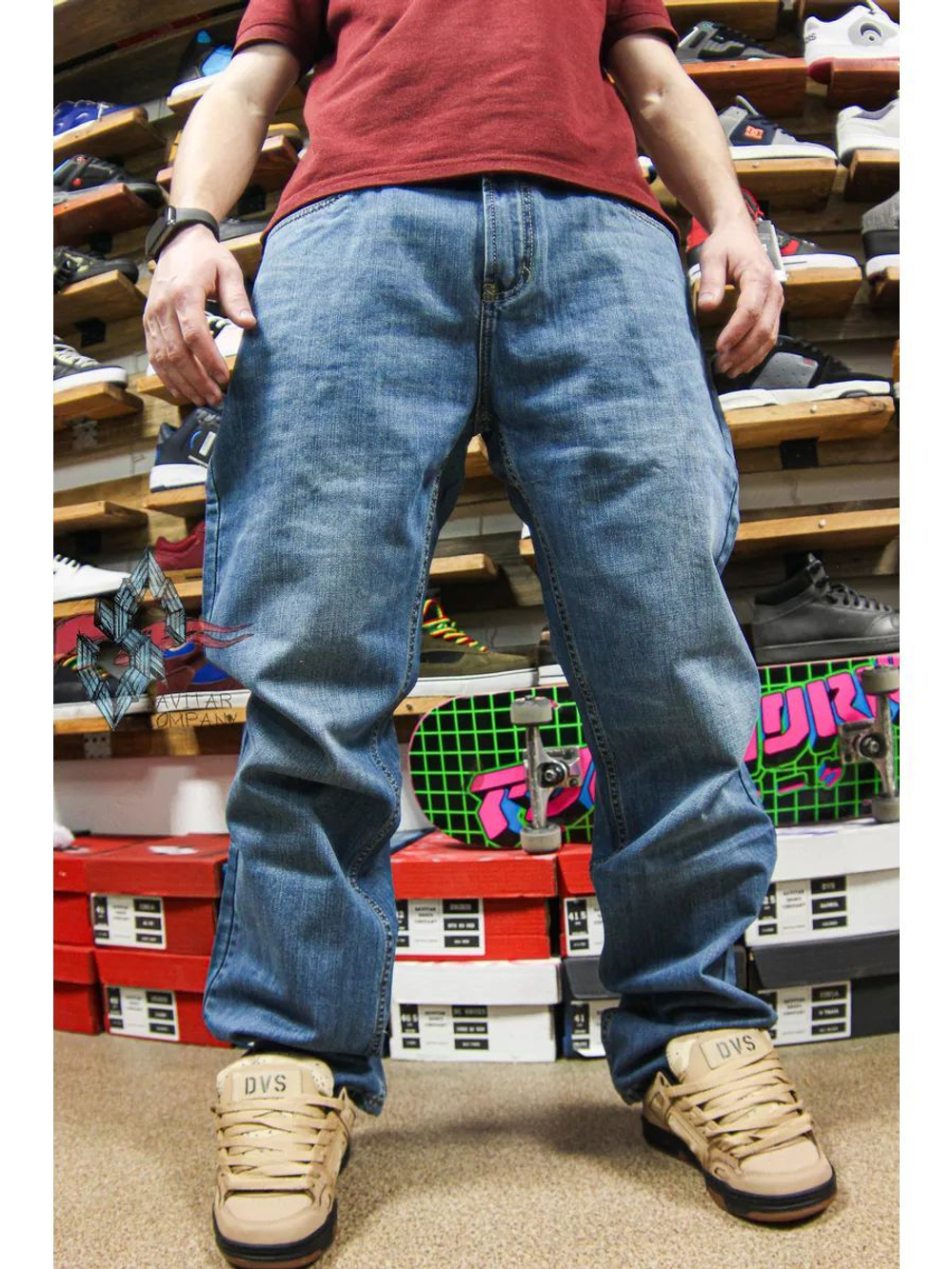 Джинсы прямые широкие трубы от Savitar Shoes Company