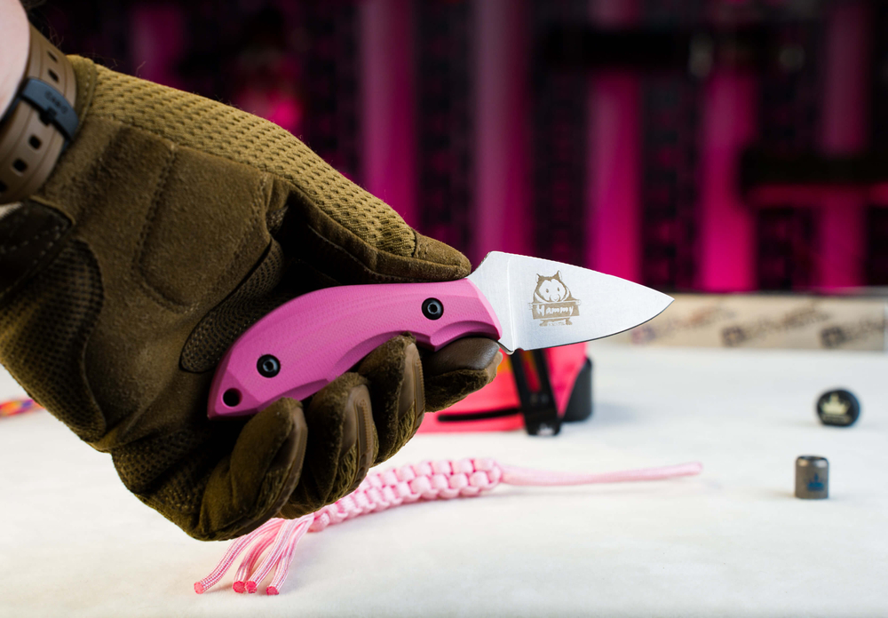 Туристический нож Hammy Niolox StoneWash G10 Pink Kydex