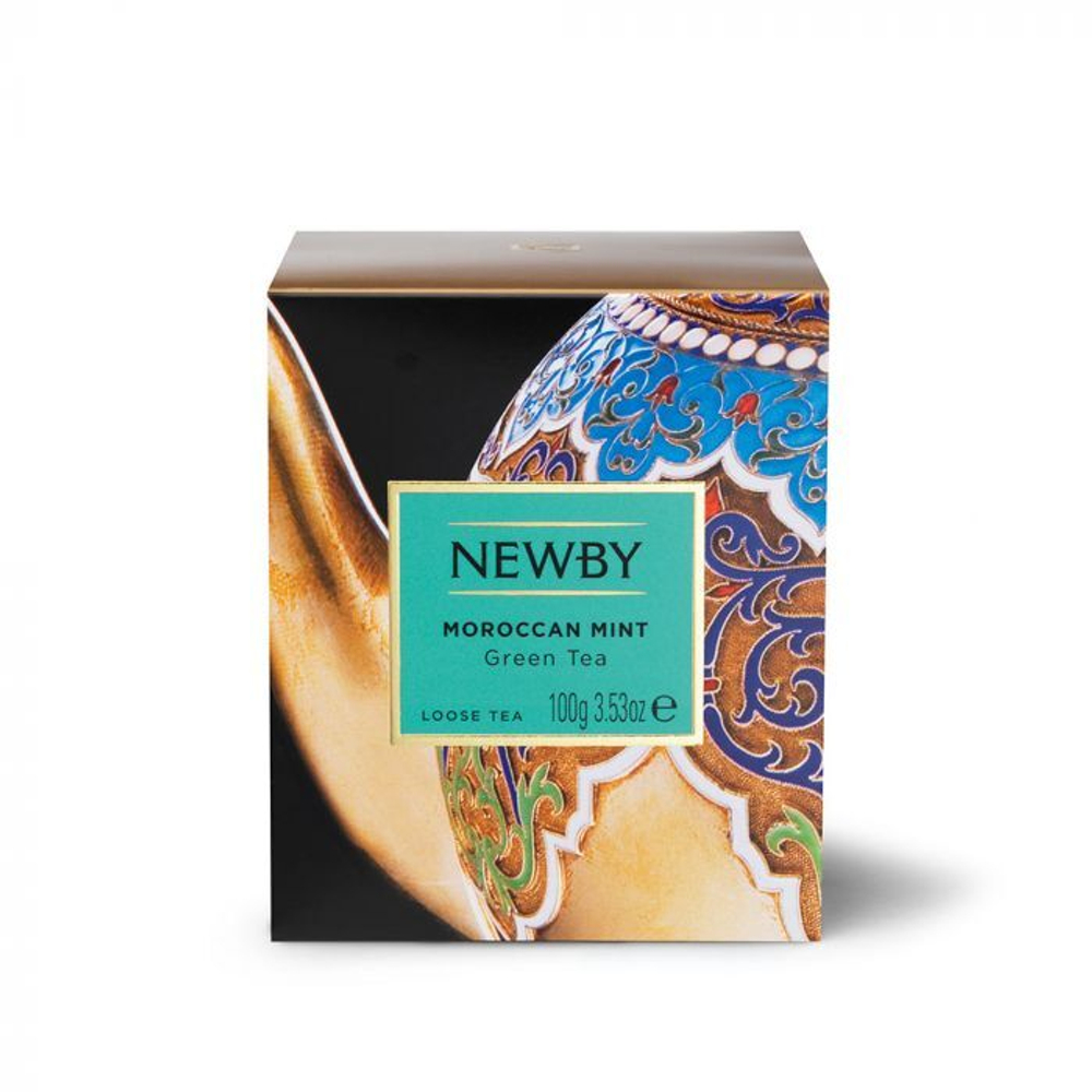 Чай зеленый листовой Newby Марокканская Мята, 100 гр.