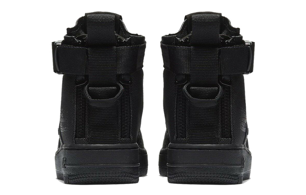 Кроссовки Nike Air Force 1 Triple Black GS (Подростковая размерная сетка)