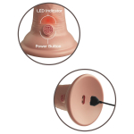 Телесный вибратор-реалистик на присоске 6 Vibrating Silicone Dual Density Cock - 17,8 см. (Цвет: телесный)