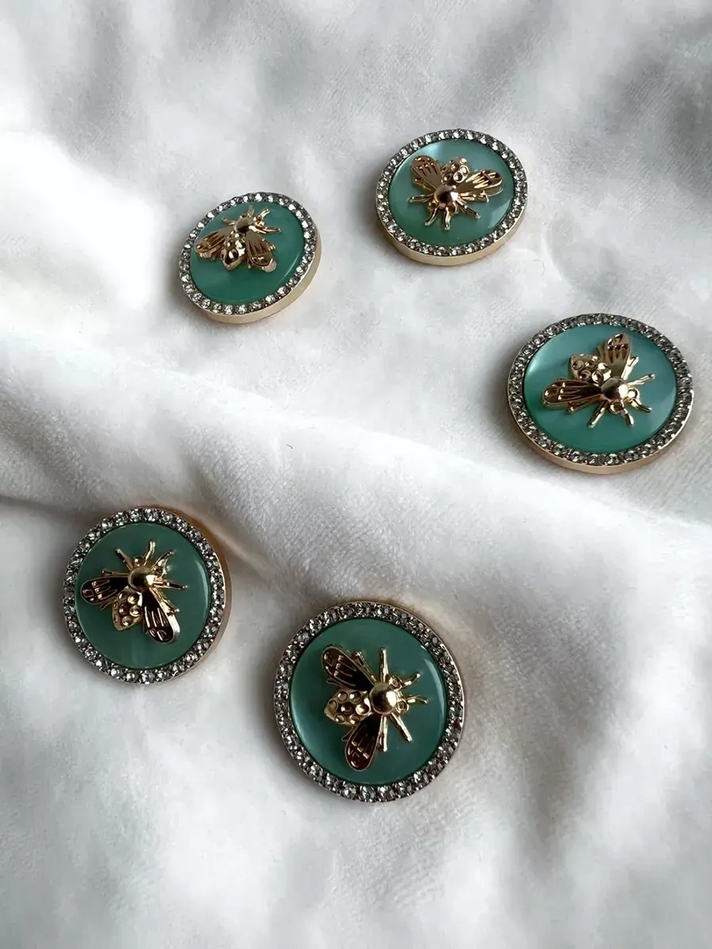 Декоративные металлические пуговицы Жуки-Пчела