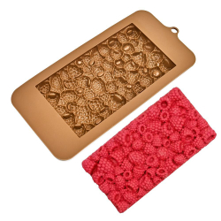 Форма силиконовая для шоколада «Плитка Малина»