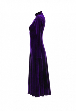 Бархатное платье с фигурными вырезами. 08-02-24 FW