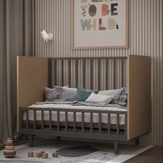 Детская кроватка на маятнике Incanto Cambridge Графит/дуб