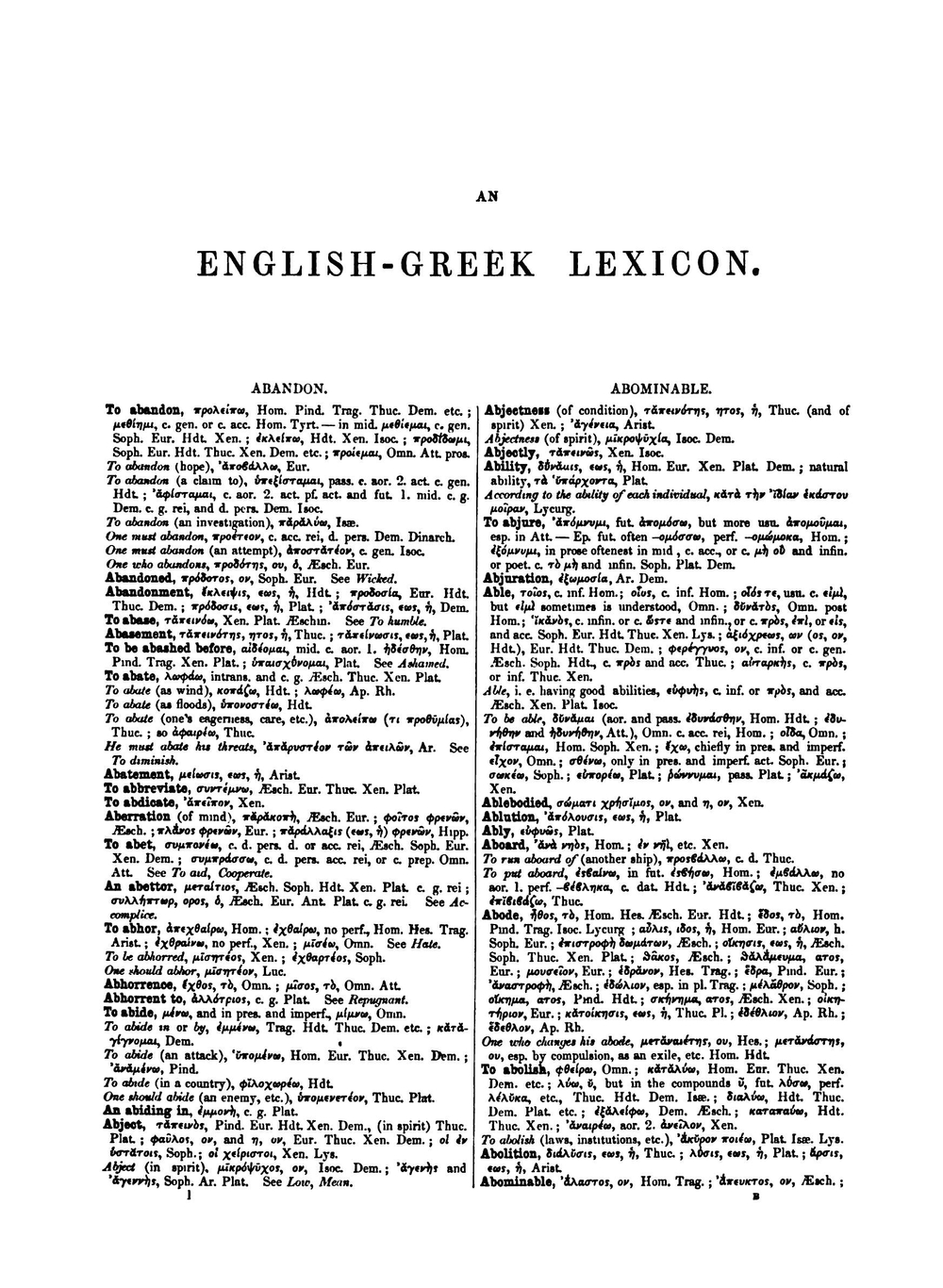 An English-Greek Lexicon | Charles Duke Yonge