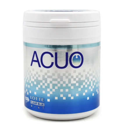 Жевательная резинка ACUO Clear Blue Mint SlimBottle голубая мята, Lotte 125г
