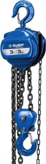 Таль цепная ЗУБР Профессионал "ТШ-3-3" шестеренная, 3т / 3м 43081-3_z01