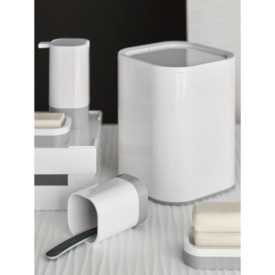 Контейнер для мусора tyer, 7 л, белый/серый