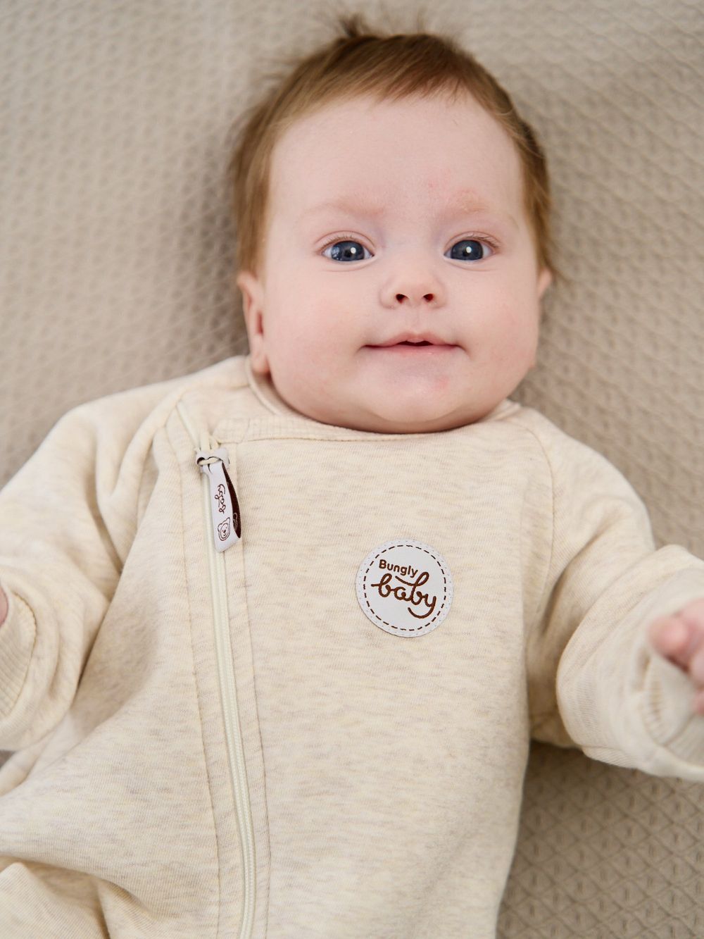 Комбинезон-косуха с закрытой ножкой "Ванильный пудинг" утепленный 0+