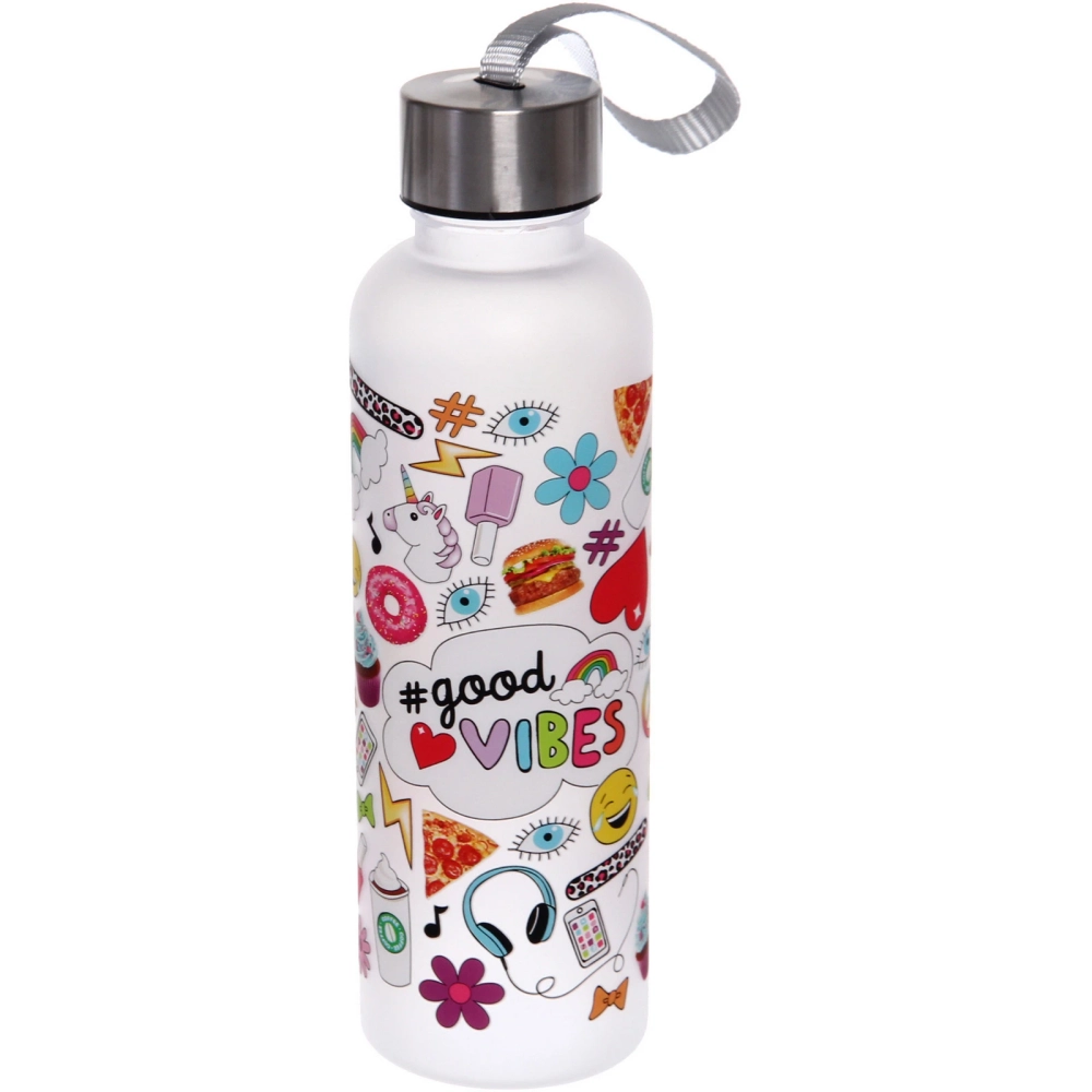 Бутылка питьевая пластиковая 600мл «Летний микс», микс цветов