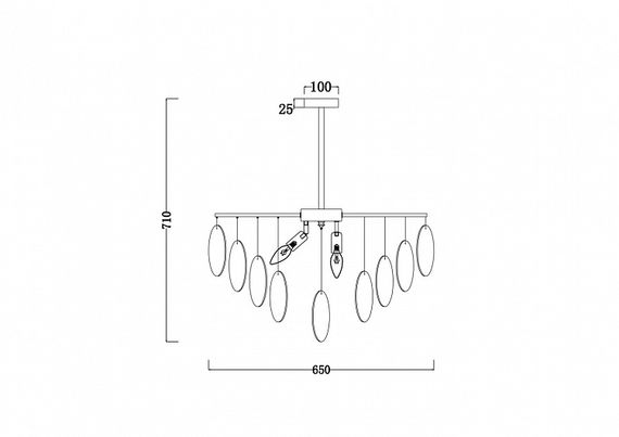 Подвесная люстра Freya Porto FR5104PL-06BS