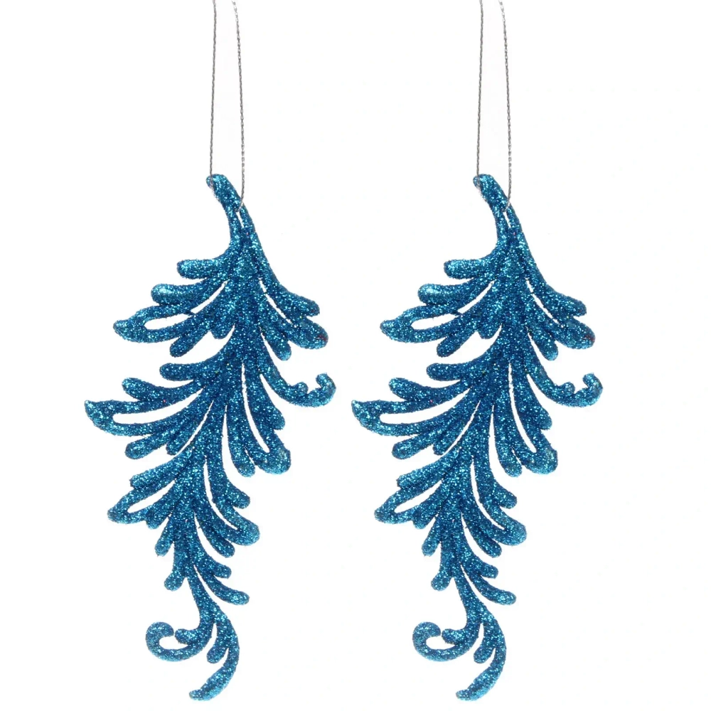 Подвеска «Волшебное перо» 10 см (набор 2 шт), голубой