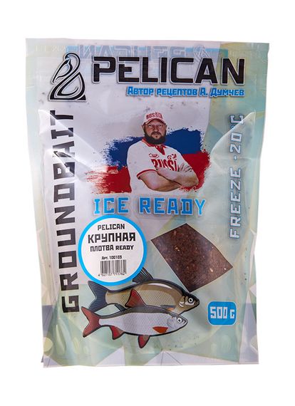 Прикормка зим. готовая Pelican 0.5кг ПЛОТВА КРУПНАЯ