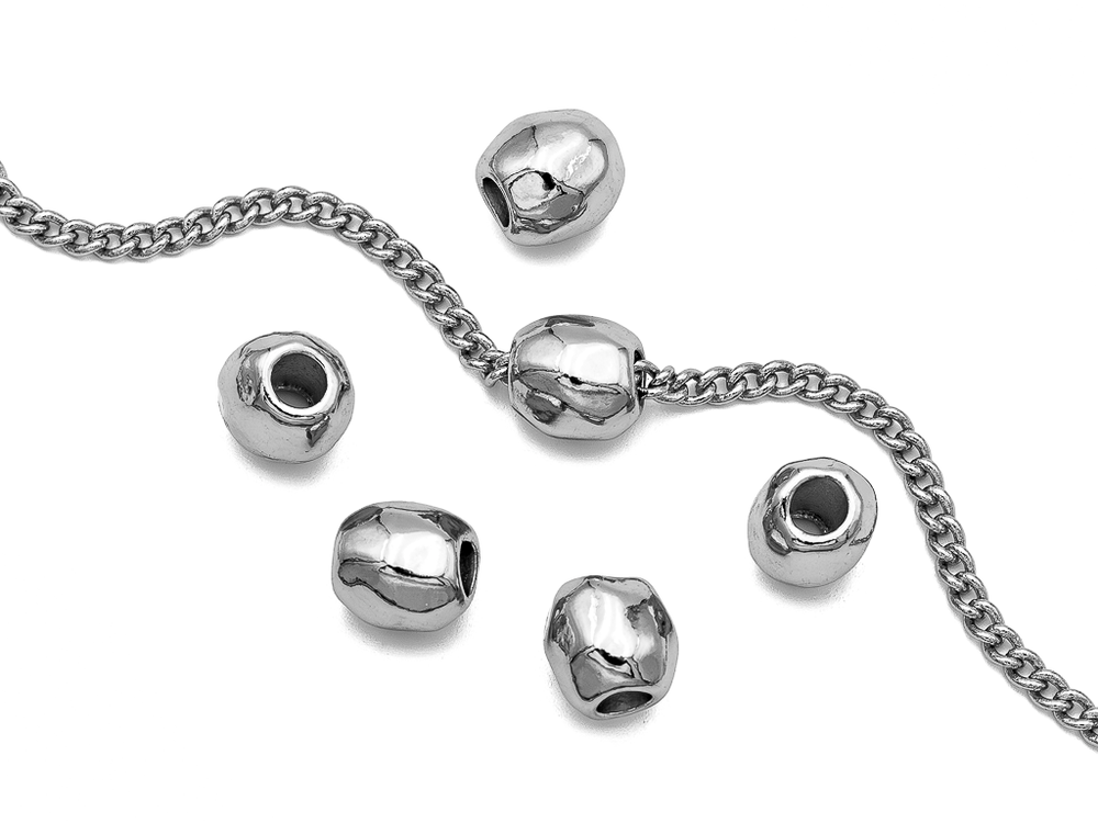 Бусина "Мятые грани" 9мм (1 штука)