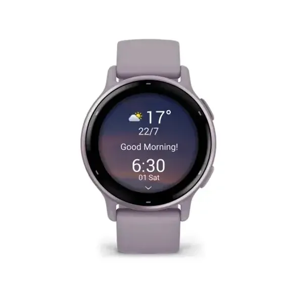 Garmin Vivoactive 5 цвет орхидеи с металлическим безелем и силиконовым ремешком