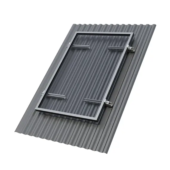 Крепёж одной солнечной батареи 100-200 Вт на наклонную крышу. 70 мм