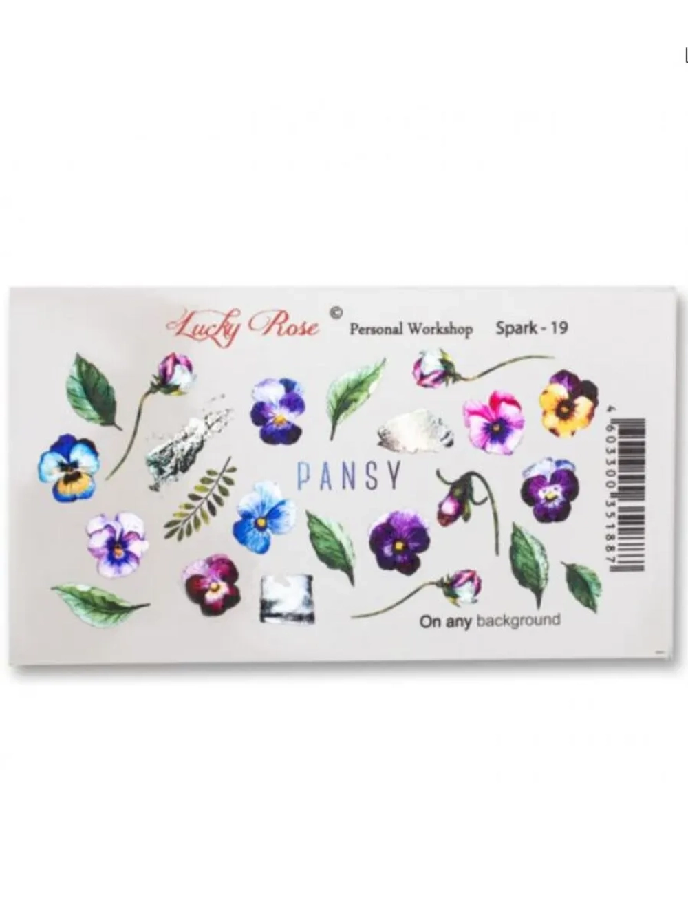 Набор слайдеры 2шт Lucky Rose. Foil 112, 114