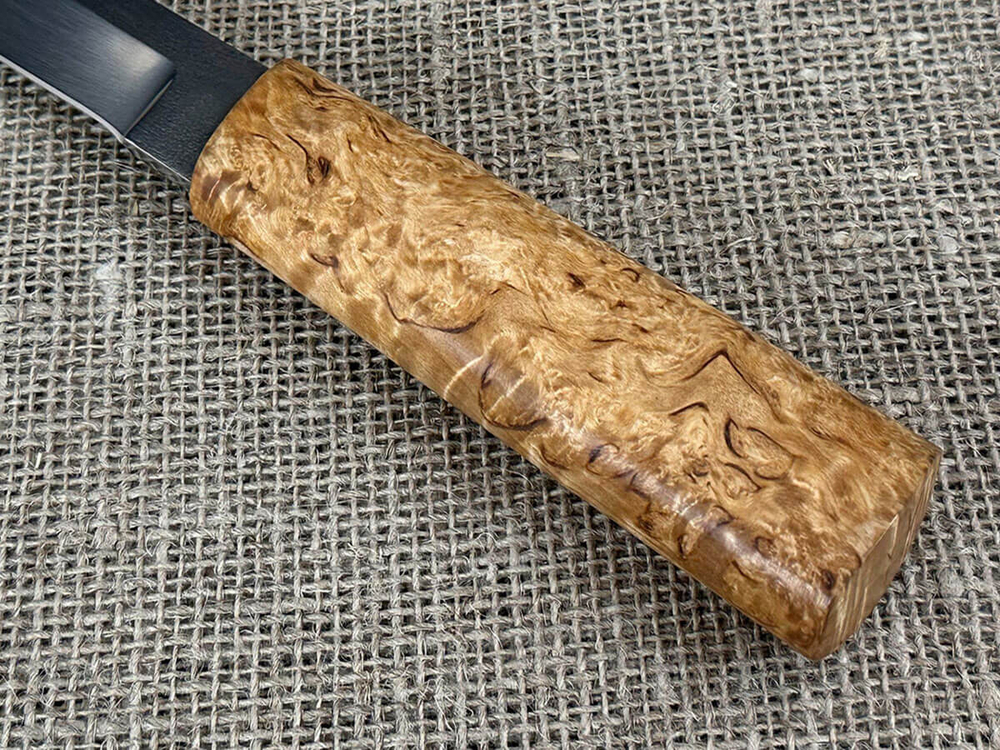 Нож Ханты-Манси, рукоять карельская берёза