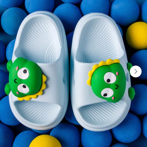 Шлепанцы "Динозаврик", голубой