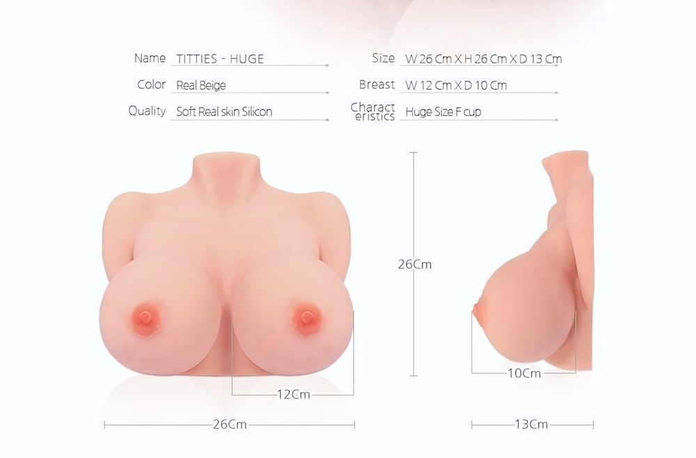 Мастурбатор-полуторс с пышным бюстом TITTIES F_cup (Цвет: телесный)