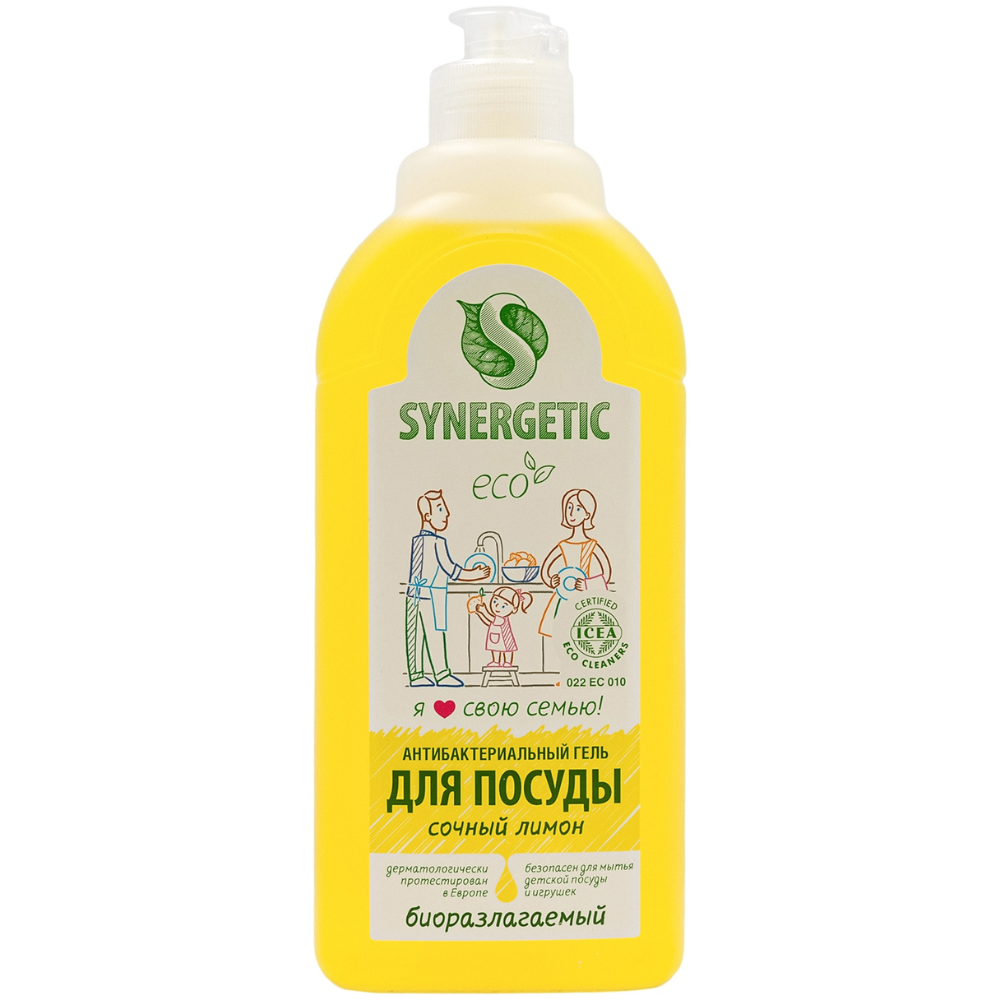 Средство для посуды Synergetic лимон 0.5 л